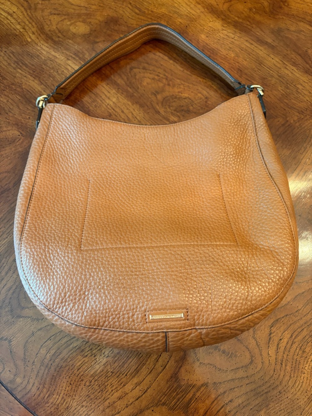 Rebecca Minkoff Pebbled Leather Shoulder - Whipstitch Brown Hobo - Picture 5 of 16